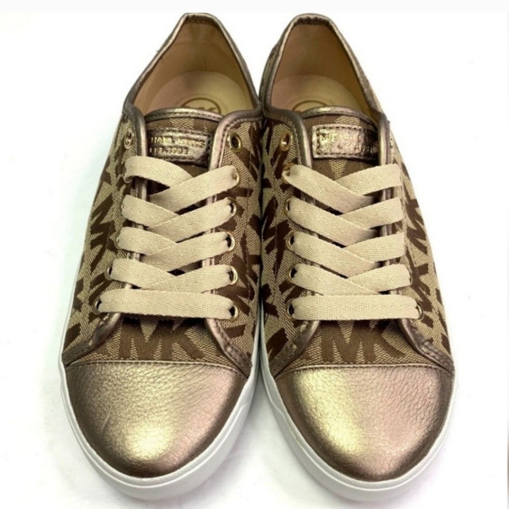Michael Kors Signature MK Gold Athletic Sneakers